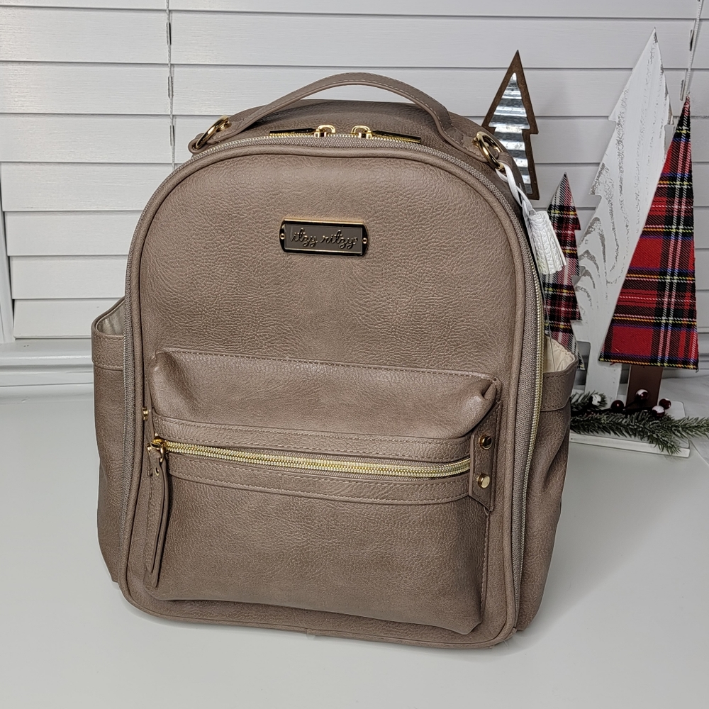 NWT Itzy Ritzy Mini Taupe Backpack